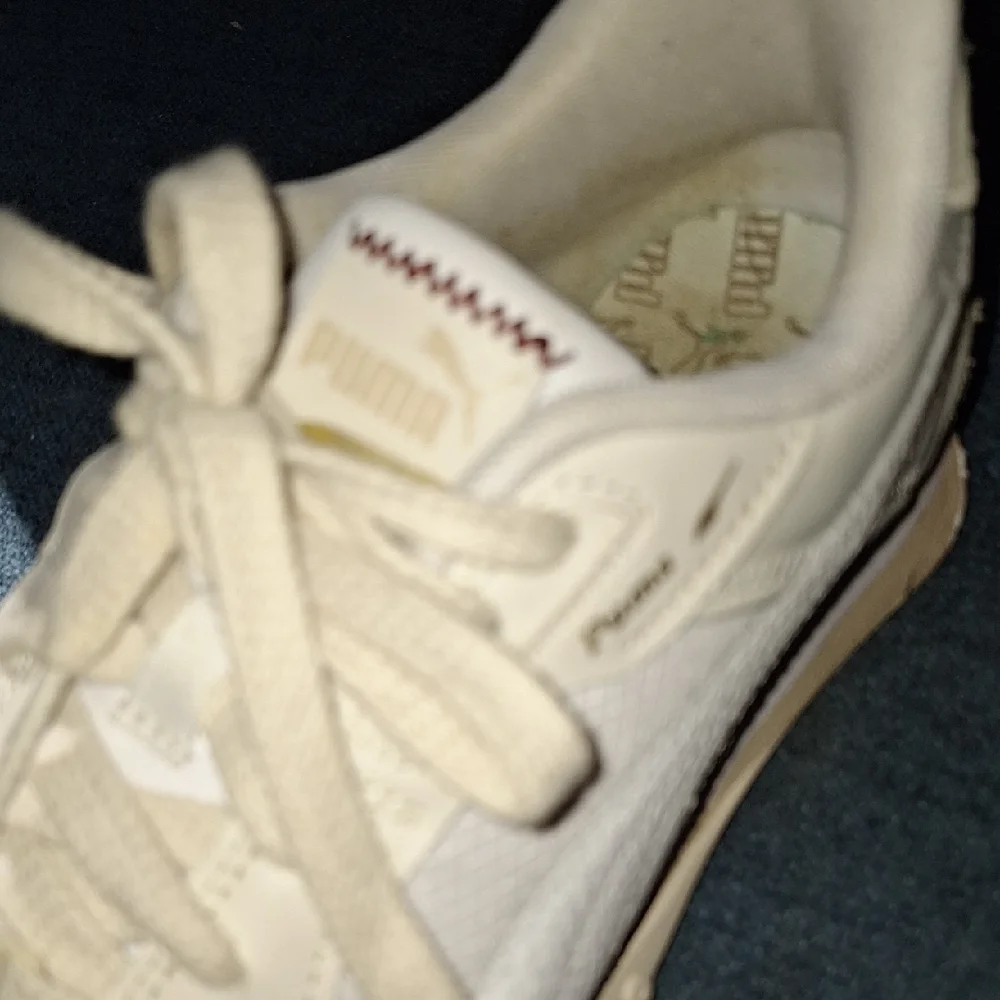 Puma White and Tan Athletic Shoes - Picture 6 of 10